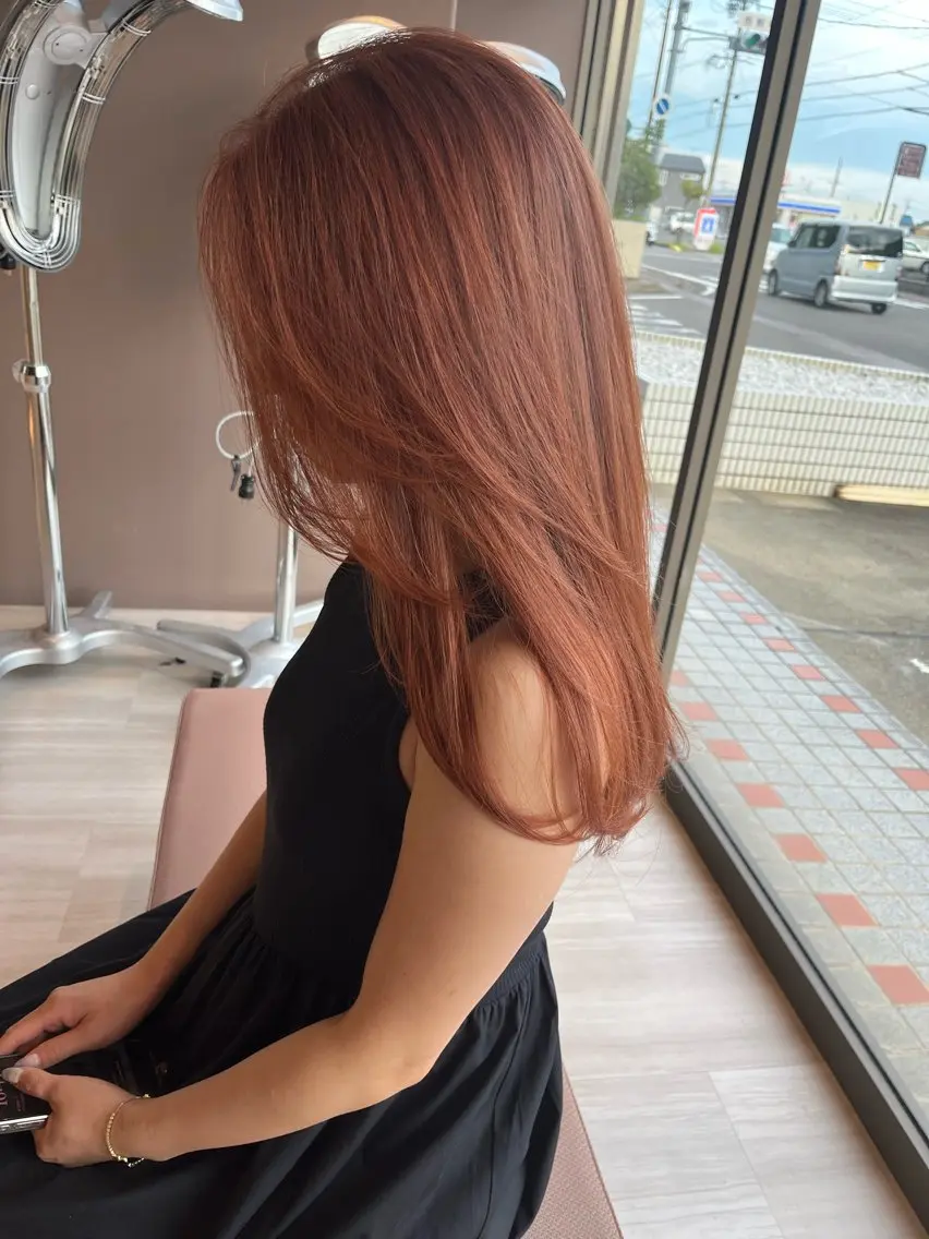 ロング カラー カット ヘアカラー トリートメント Lien.テラダ 各務原スタイリストのヘアスタイル