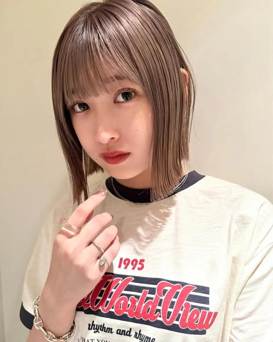 ショート カラー ヘアカラー トリートメント 松本優香/ボブ/ダ ブルカラー/髪質改善のヘアスタイル