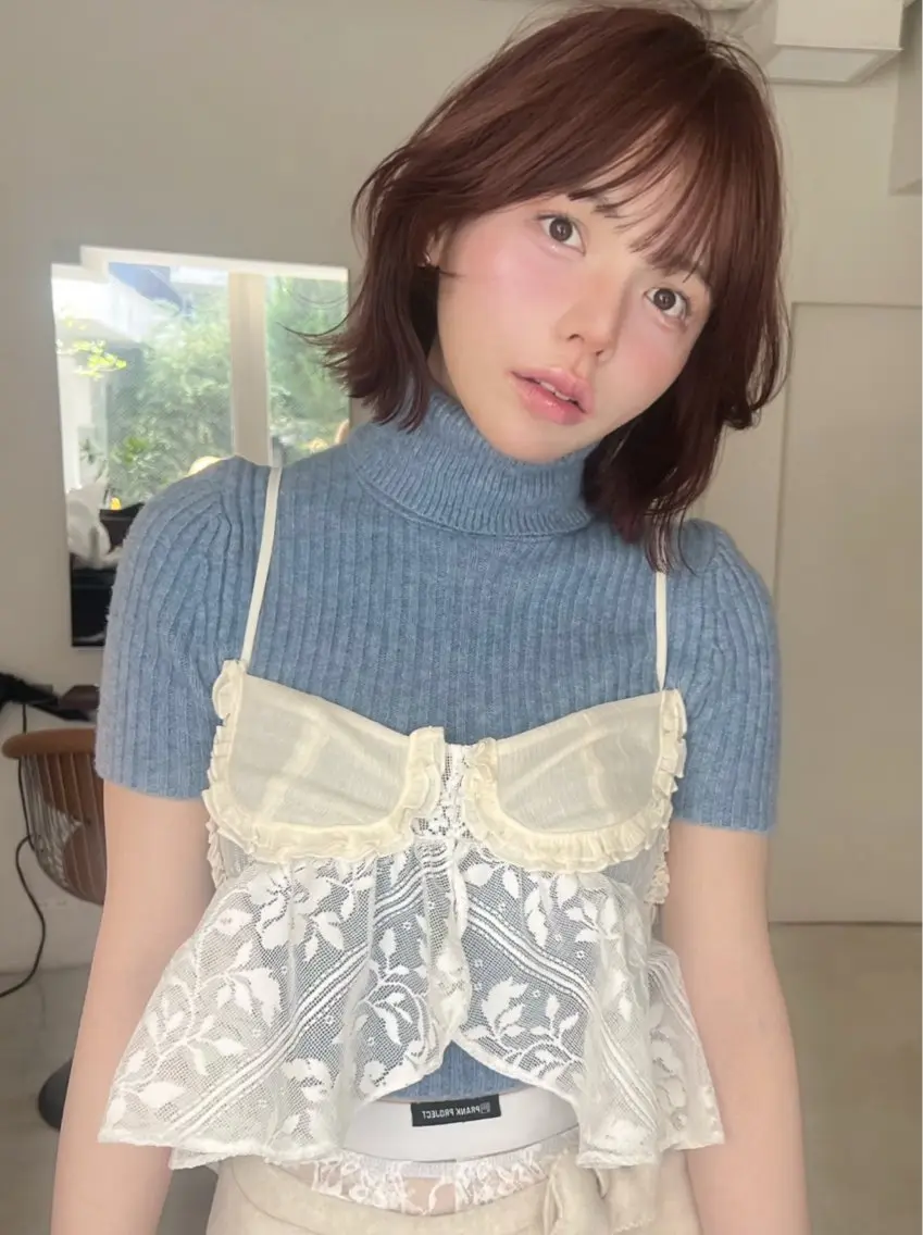 ショート カラー カット ヘアカラー 小顔ボブ jilblanカホのヘアスタイル
