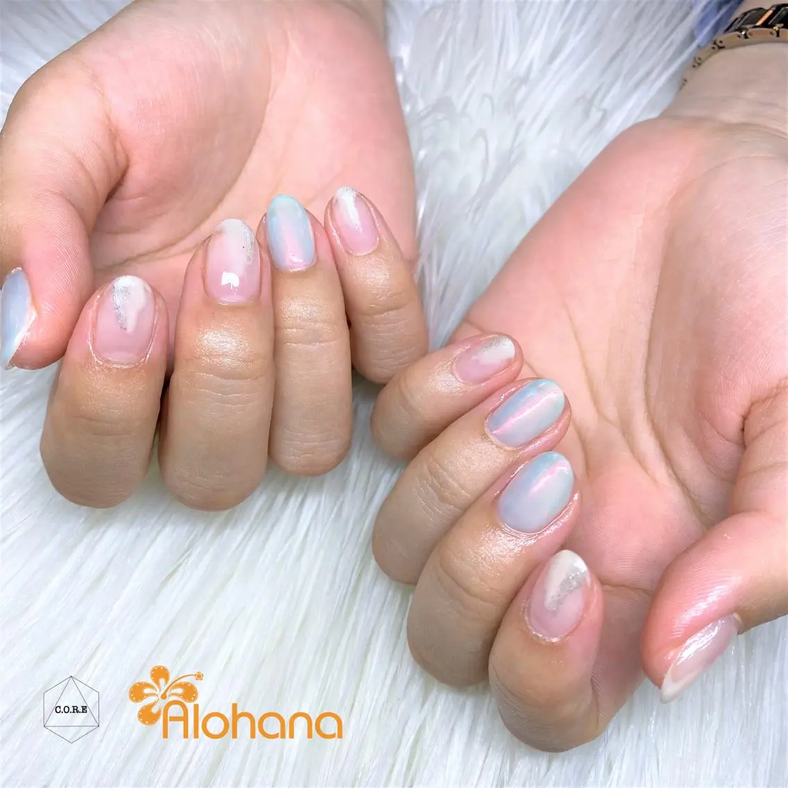 ネイル ニュアンスネイル ハンドネイル Alohana Minaのネイルデザイン