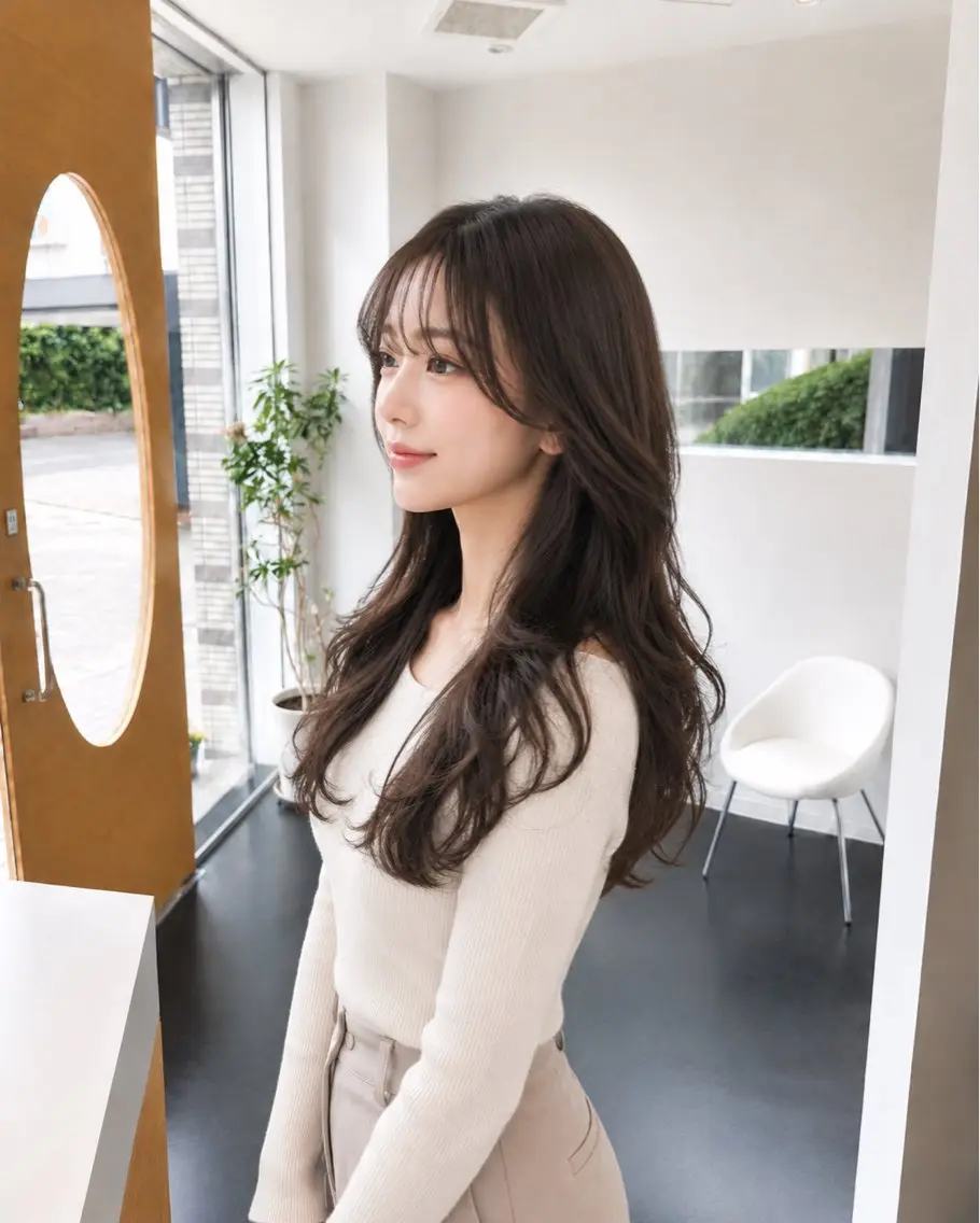 ロング カラー ロングレイヤー レイヤーカット ロング 小顔カット カット ヘアカラー 松本 将太のヘアスタイル
