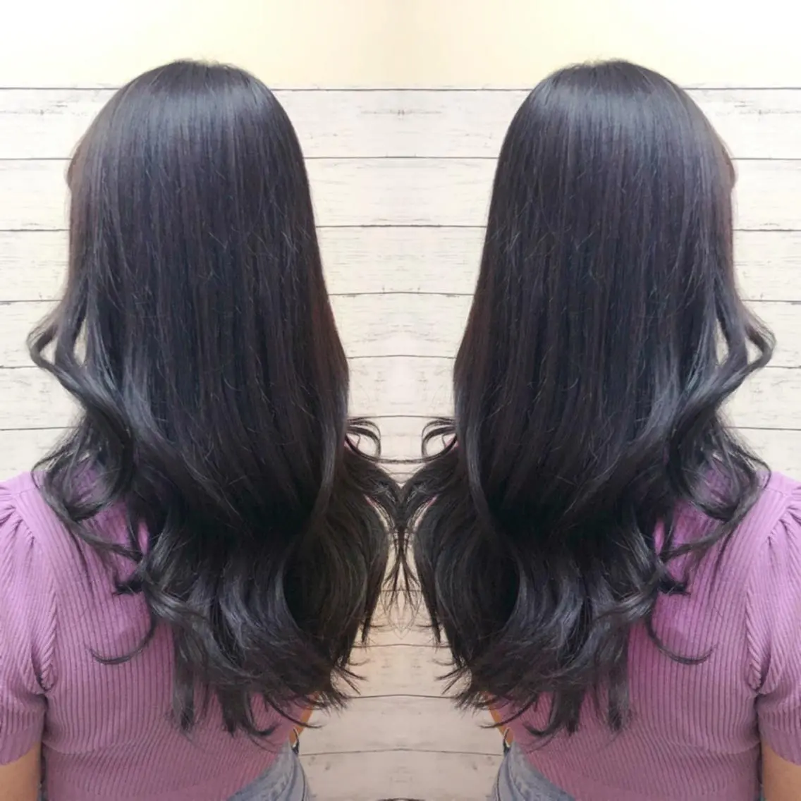 ロング カラー ヘアカラー トリートメント ヘアセット 韓国ヘア🤍髪質改善 🇰🇷AKANEのヘアスタイル