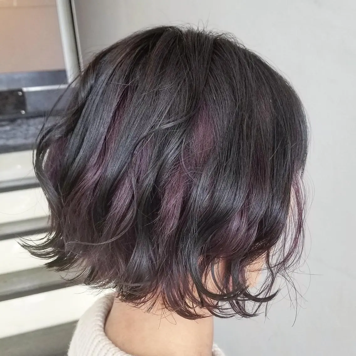 ミディアム カラー パピヨンロゼ 髪質改善/エクステのヘアスタイル