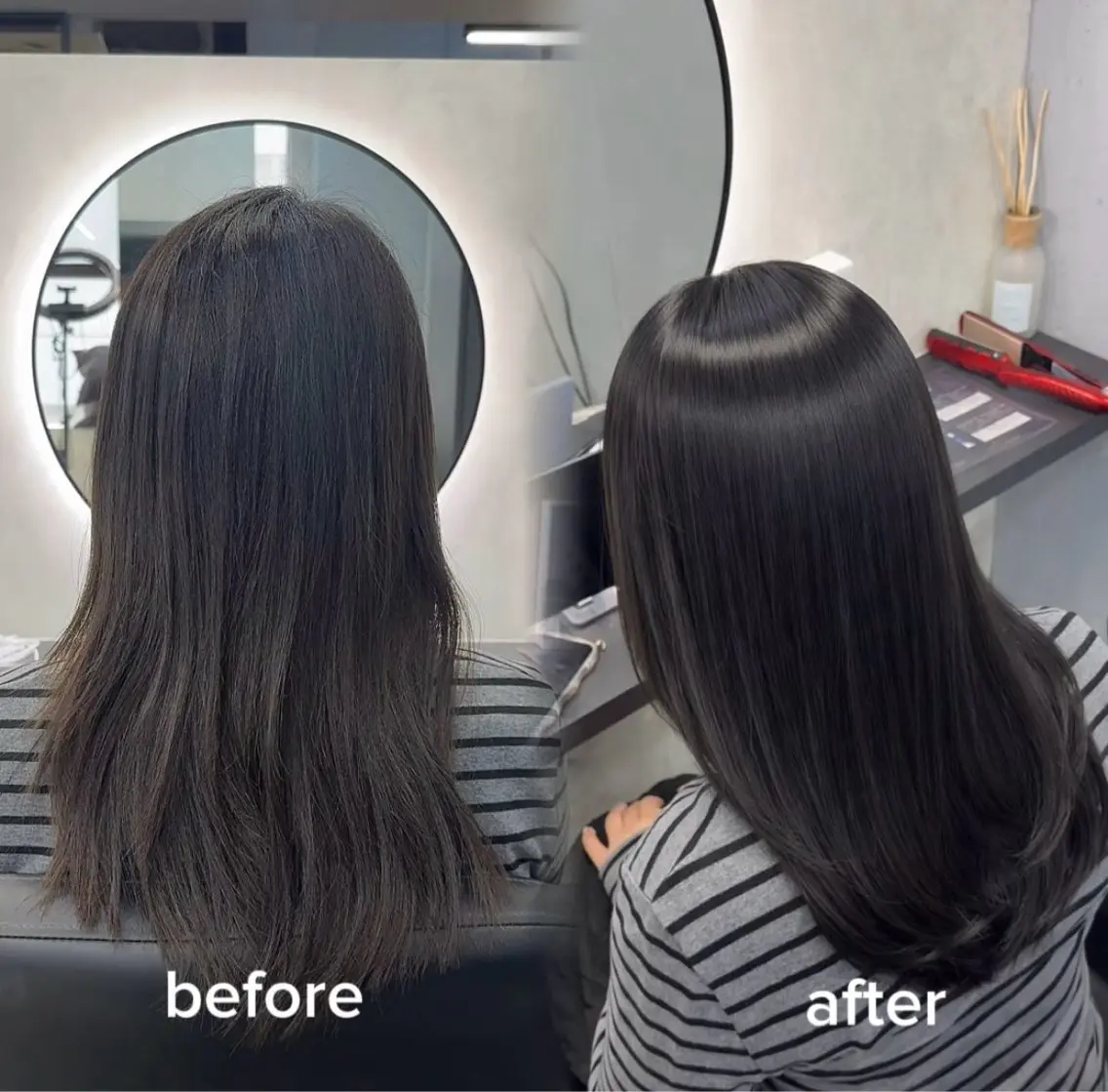 セミロング カラー ヘアアレンジ カット ヘアカラー 縮毛矯正 トリートメント 新宿 /髪質改善/ レイヤー/ヒュウガのヘアスタイル