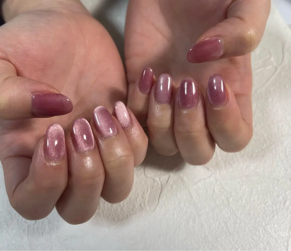 ネイル オーロラネイル フットネイル フレンチネイル ジェルネイル 韓国ネイル ハンドネイル kiki nail たまプラーザのネイルデザイン