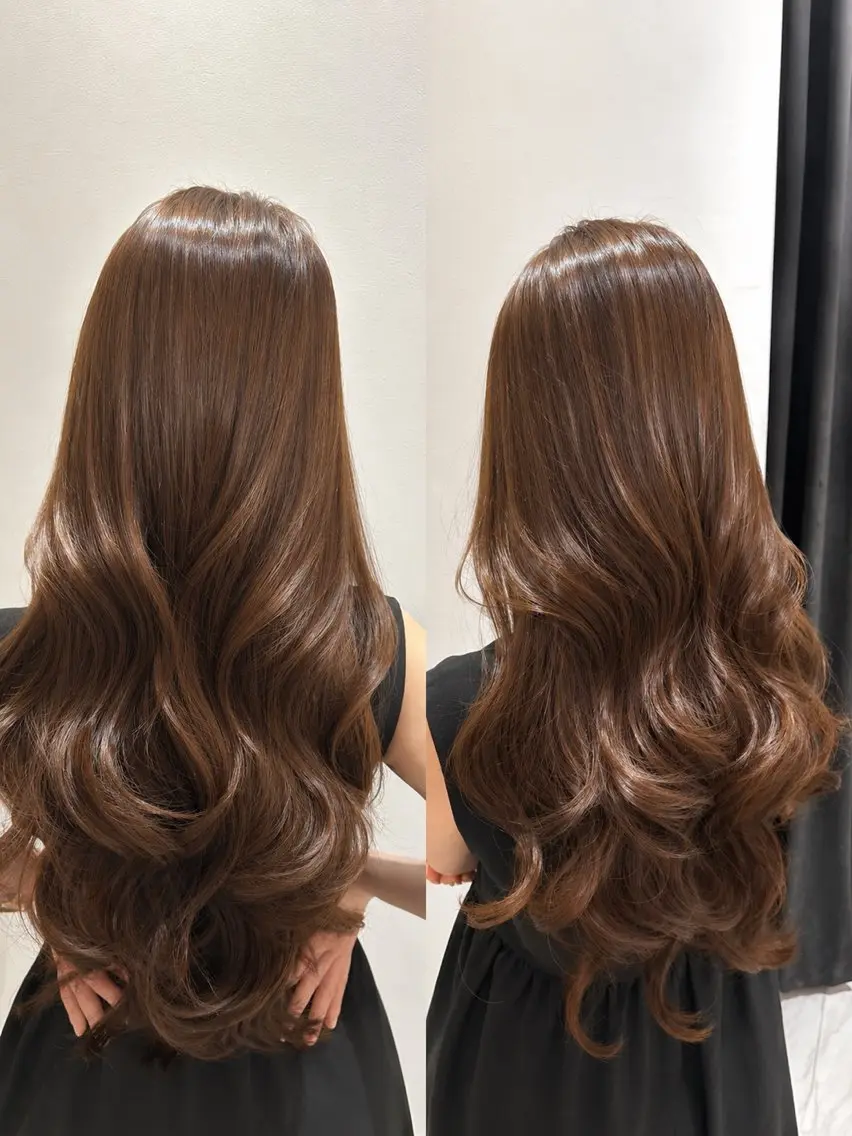 ロング ヘアカラー 大人色気レイヤー/ 大阪梅田/ユズ🎀のヘアスタイル
