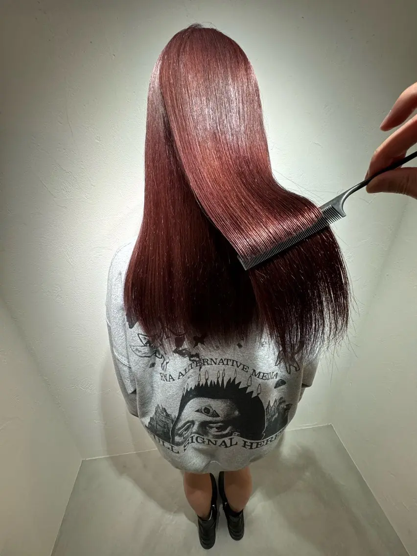 セミロング カラー ケアカラー トリートメント ヘアカラー トリートメント (h)wim ウィムのヘアスタイル