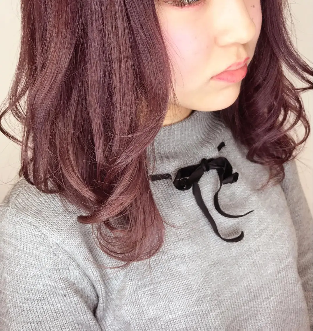 ミディアム カラー ベージュカラー ピンクカラー ピンクベージュ インナーエクステ渋谷 🦋KAJIのヘアスタイル
