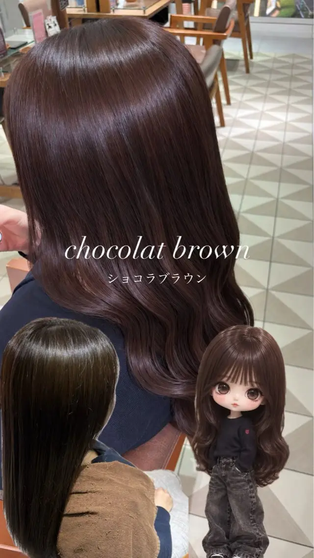 カラー ブリーチ ブラウンカラー ショコラブラウン 透明感カラー ブリーチなしカラー ヘアカラー 高橋　虎士朗 /自由が丘/カラーのヘアスタイル