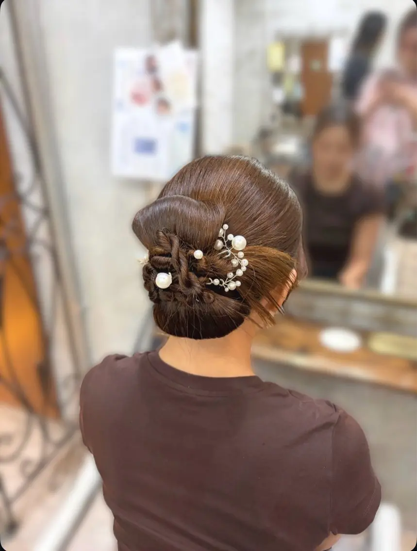 ロング ヘアアレンジ ヘアセット 中村 優花のヘアスタイル
