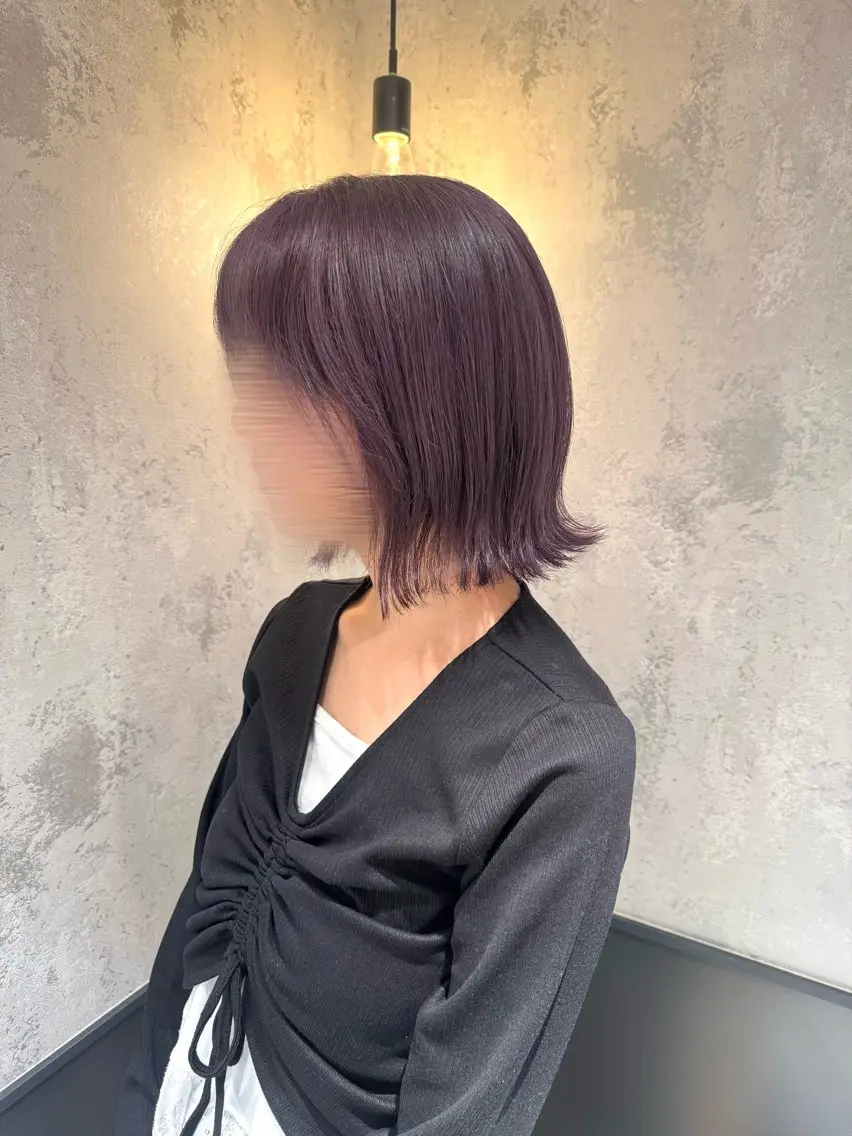 ミディアム カラー ブリーチ ラベンダーカラー パープルカラー ヘアカラー トリートメント ヘアセット 髪質改善縮毛矯正/ エクステ/ひふみ🌛のヘアスタイル