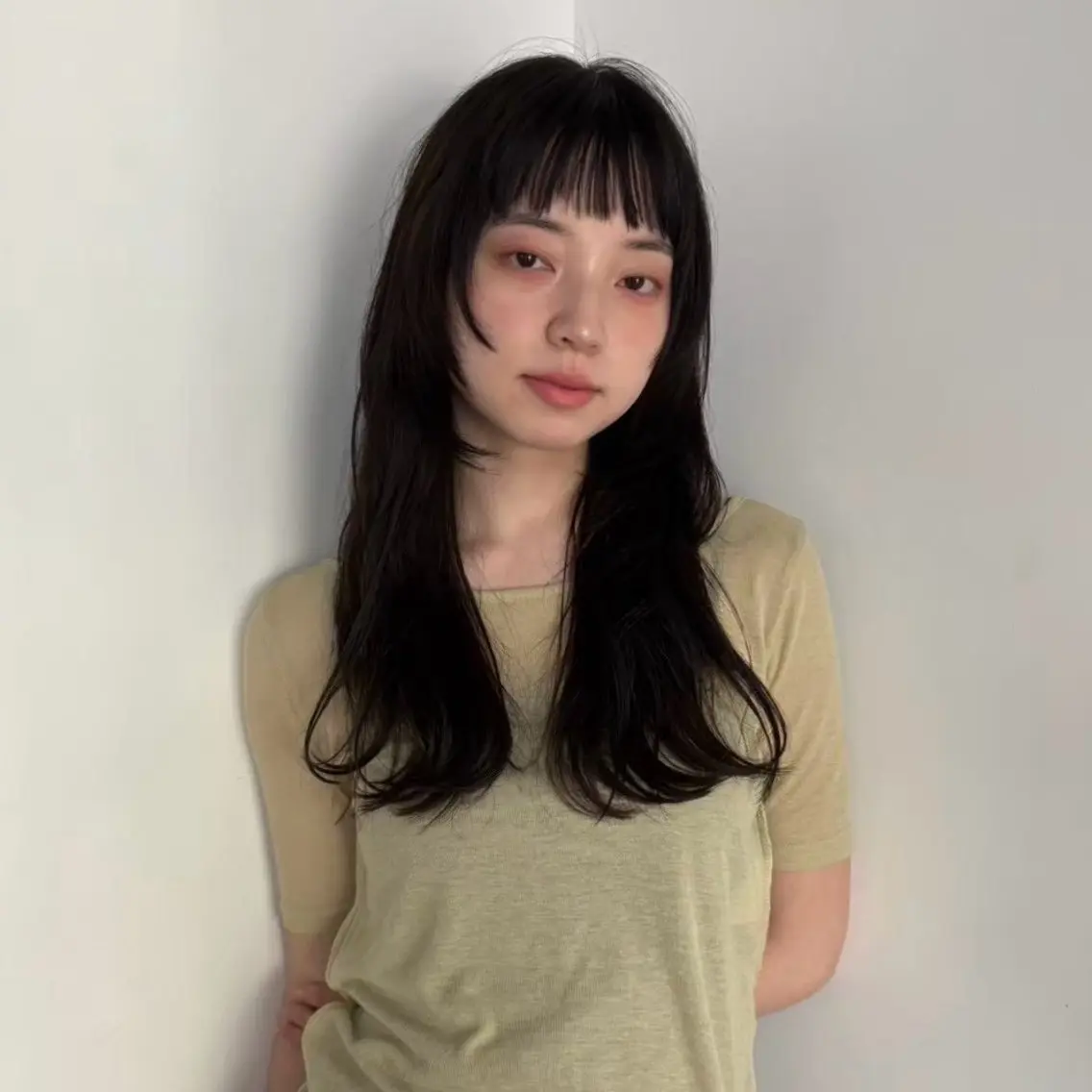 ロング 顔まわりレイヤー 顔周りカット レイヤーカット Kaede🍁 FILMS 渋谷のヘアスタイル
