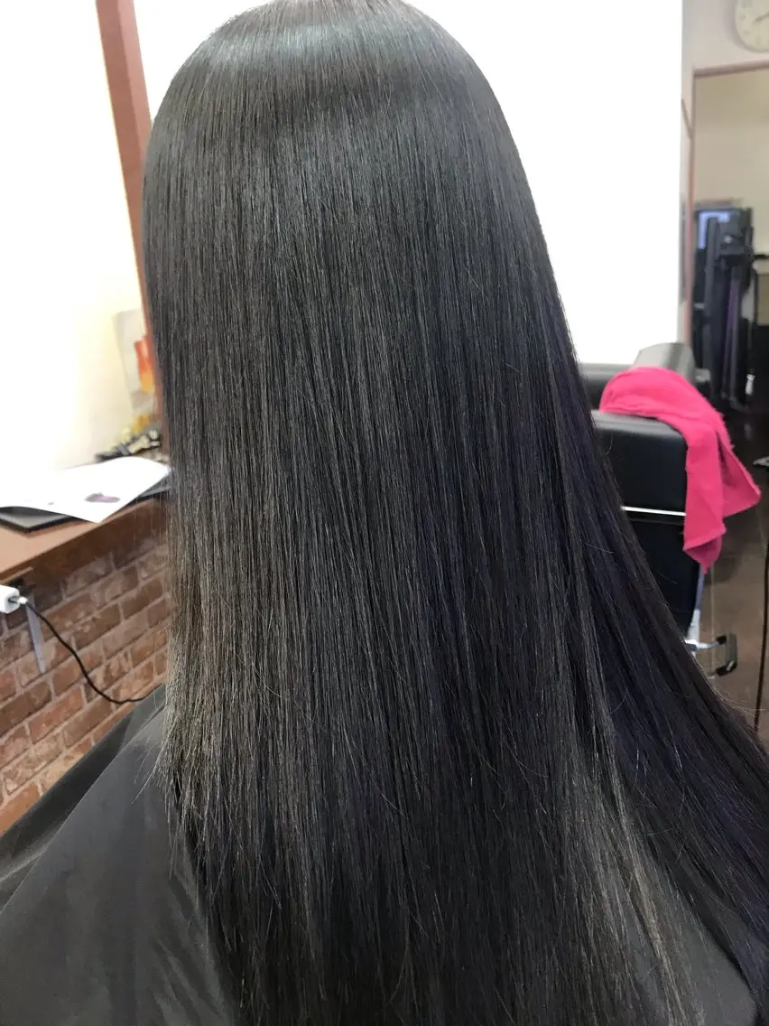 ロング パーマ 縮毛矯正 トリートメント 桧山 真のヘアスタイル