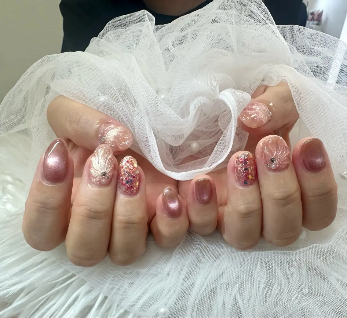 ネイル ピンク ハンドネイル cachette 後藤のネイルデザイン