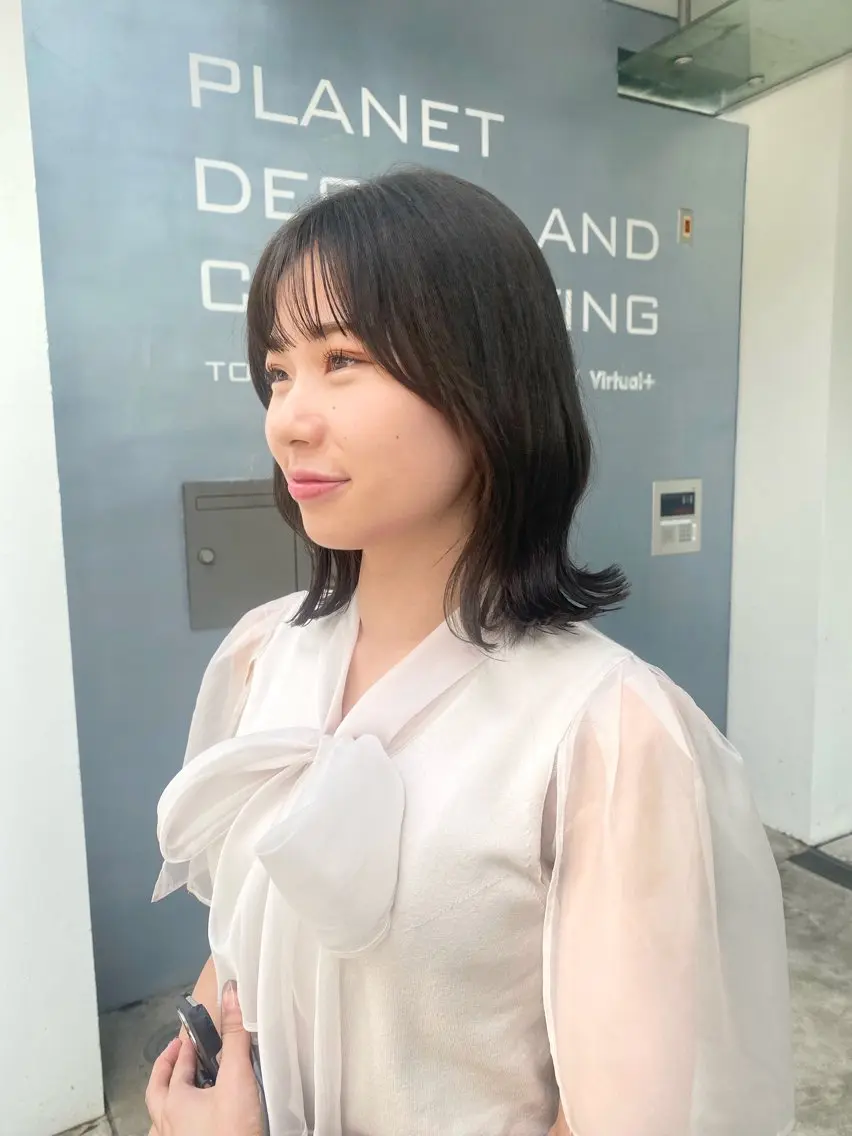 ミディアム カラー グレージュ オリーブグレージュ オリーブグレー カット ヘアカラー Lomalia 🤍🫧/makoのヘアスタイル