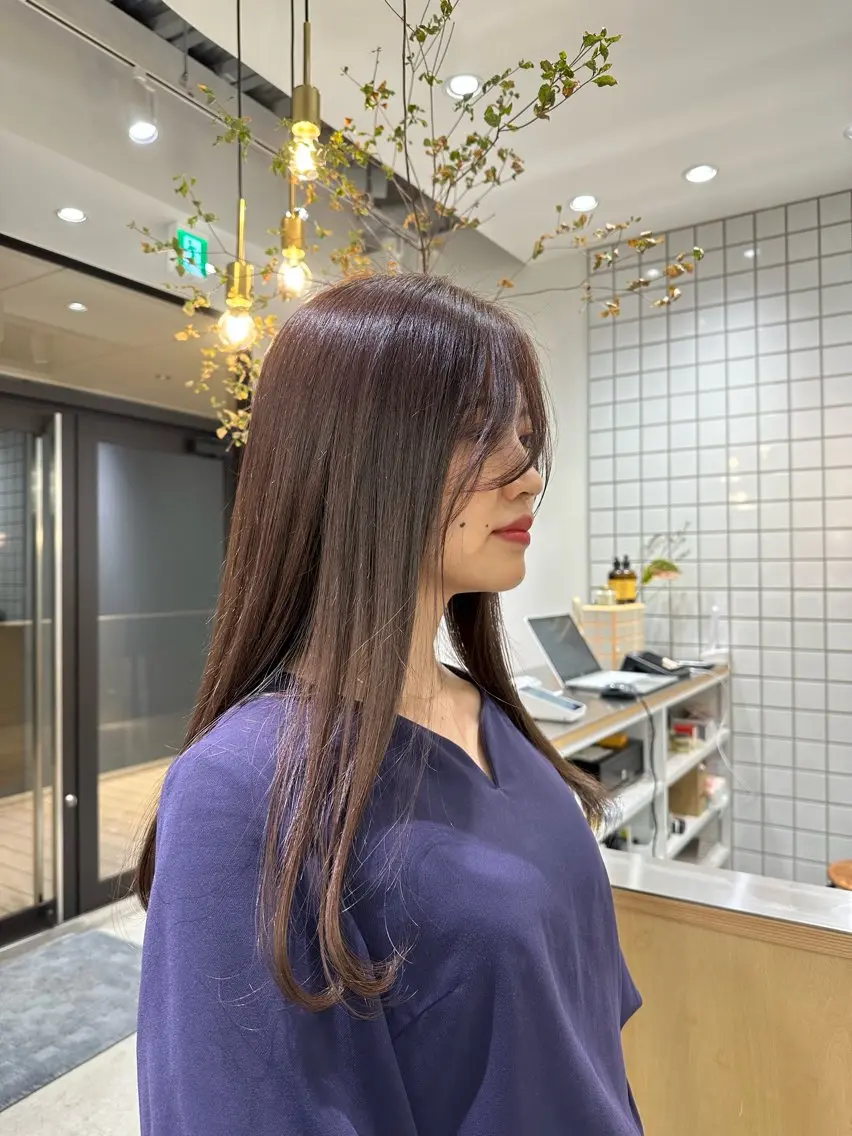 ロング ヘアカラー 🍇透明感カラー/ カットひかる🍒のヘアスタイル