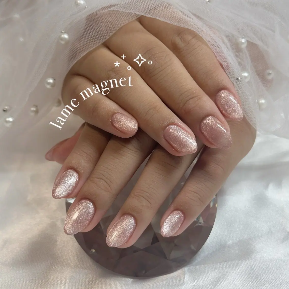 ネイル マグネットネイル ピンク ハンドネイル no.U nailsのネイルデザイン