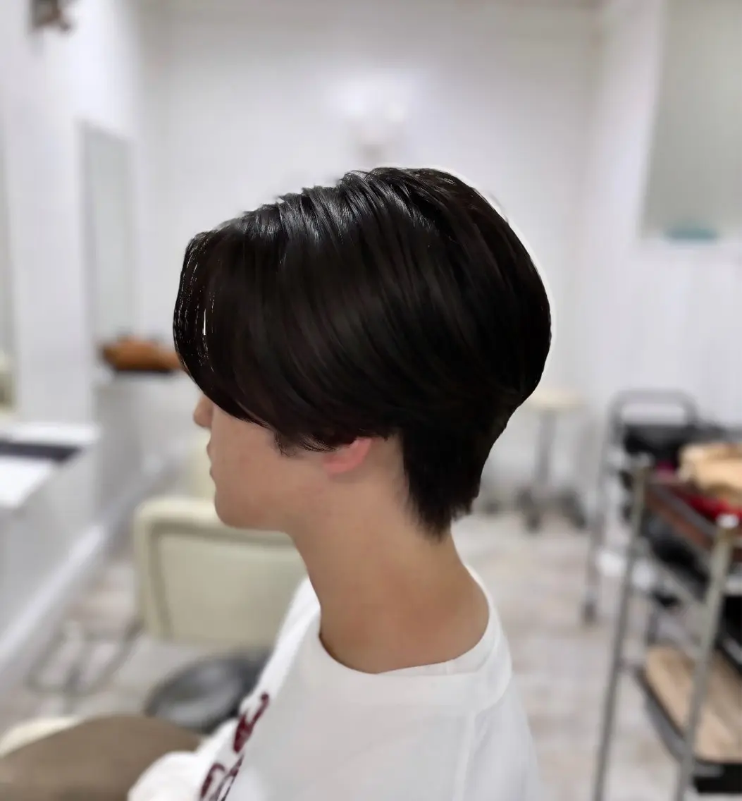 メンズ センターパート カット 阿部 渓太のヘアスタイル