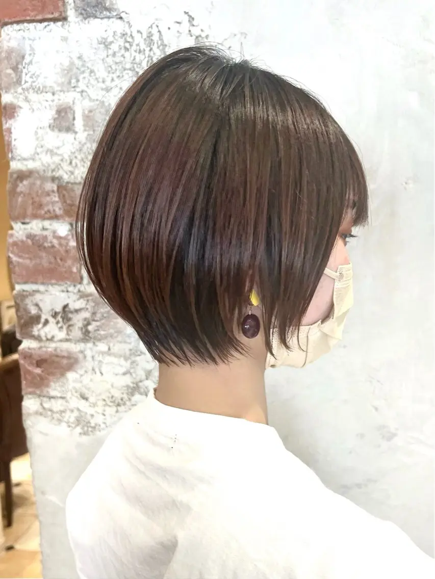 ショート カラー カット ヘアカラー トリートメント 💍新宿ショート 💍岩田莉奈のヘアスタイル