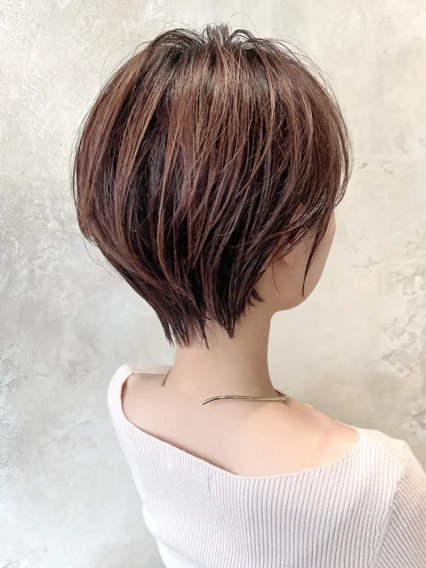 ショート カラー パーマ カット ヘアカラー トリートメント 銀座✨ショートボブ ショート/坂本亜裟海のヘアスタイル