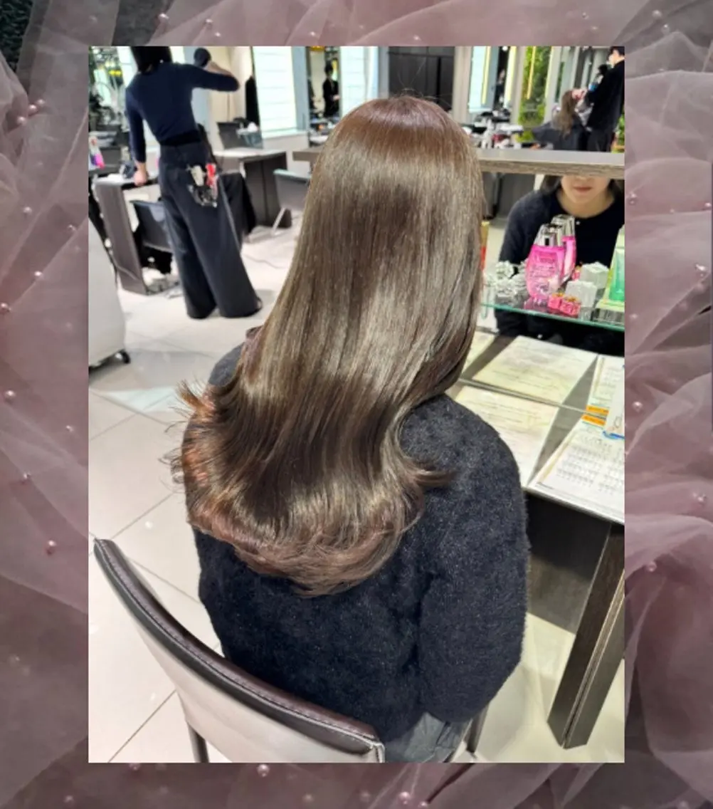カラー ブラウンカラー 透明感カラー オリーブブラウン オリーブカラー ヘアカラー トリートメント みゆ💖💫透明感 カラー／ヘアアレンジのヘアスタイル
