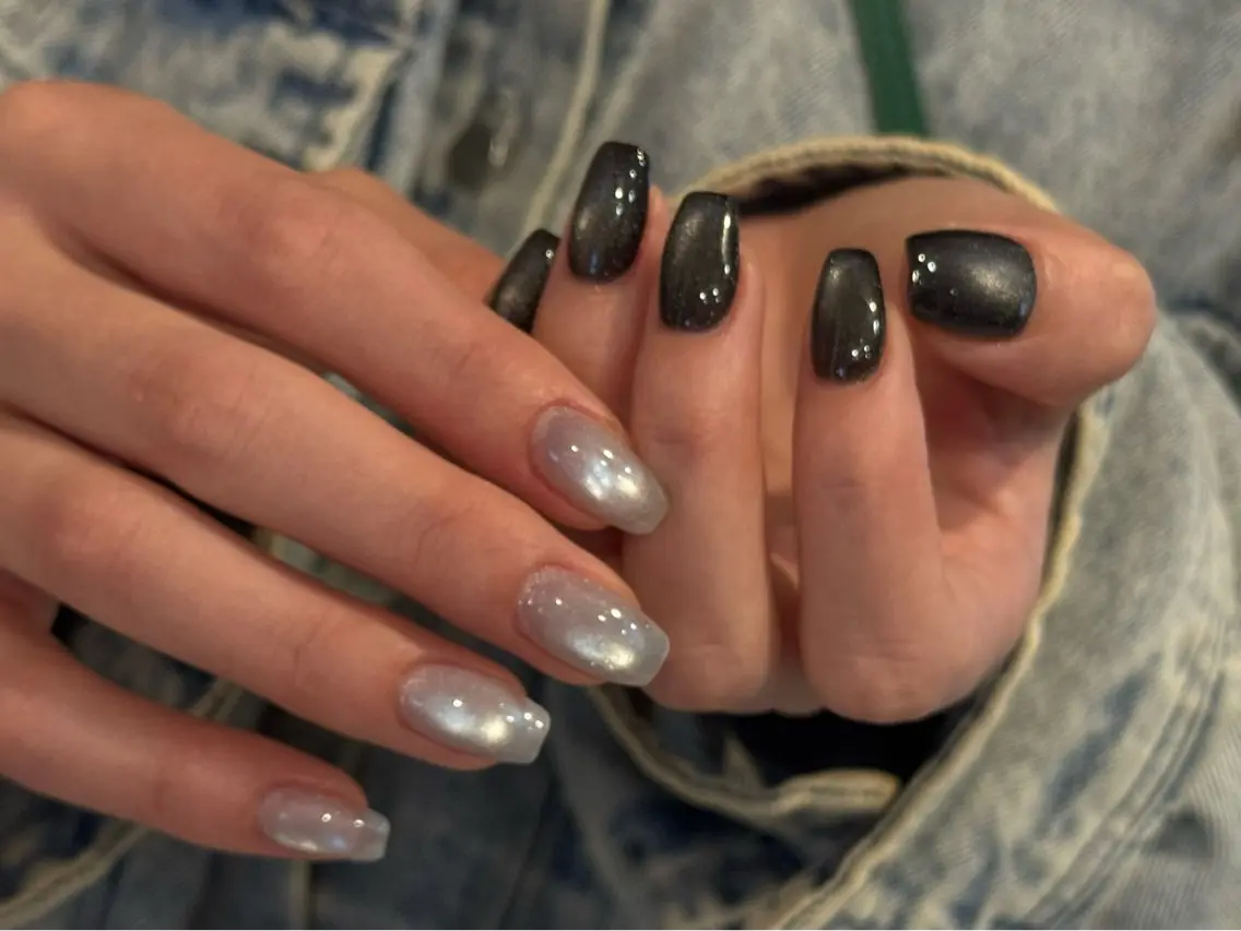 ネイル フレンチネイル マグネットネイル ニュアンスネイル シンプルネイル 春ネイル ハンドネイル LINEA.nail STUDIOのネイルデザイン