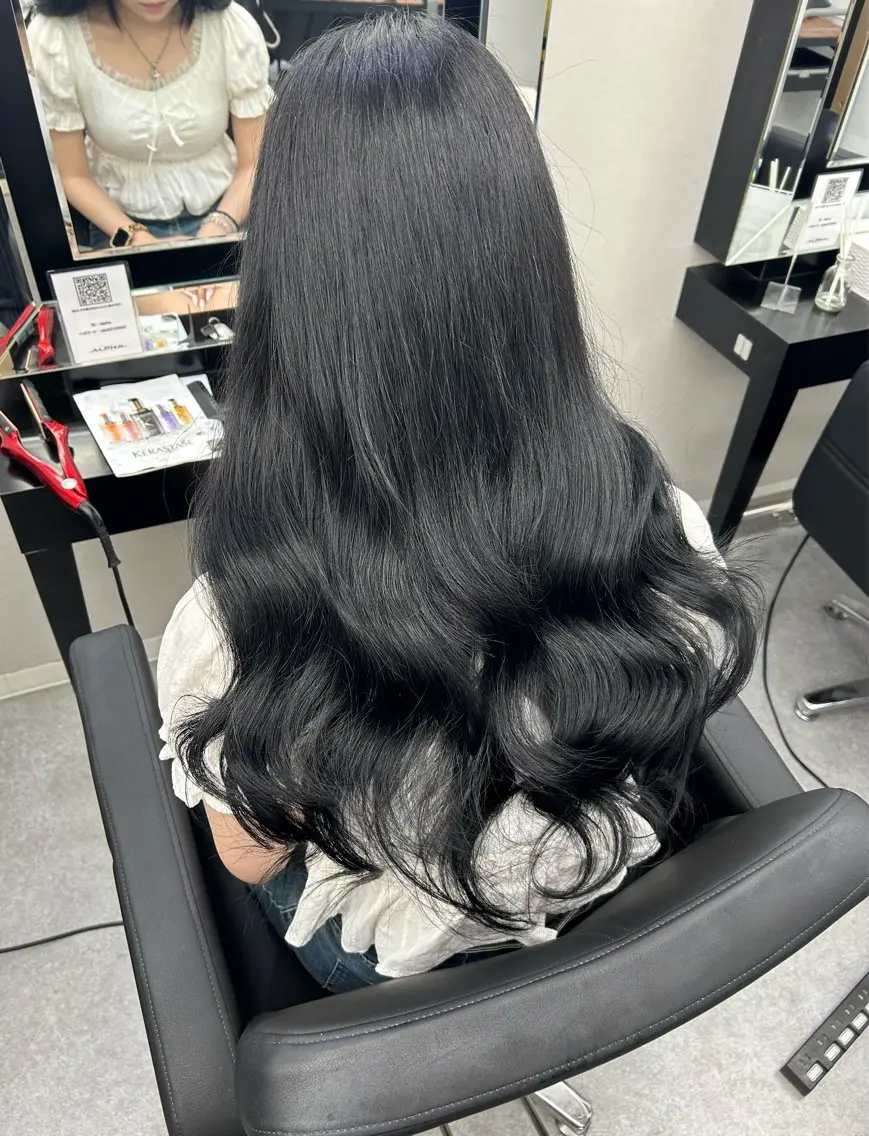 ロング シールエクステ エクステ ヘアカラー エクステ 馴染ませエクステ/ ヒロヤのヘアスタイル