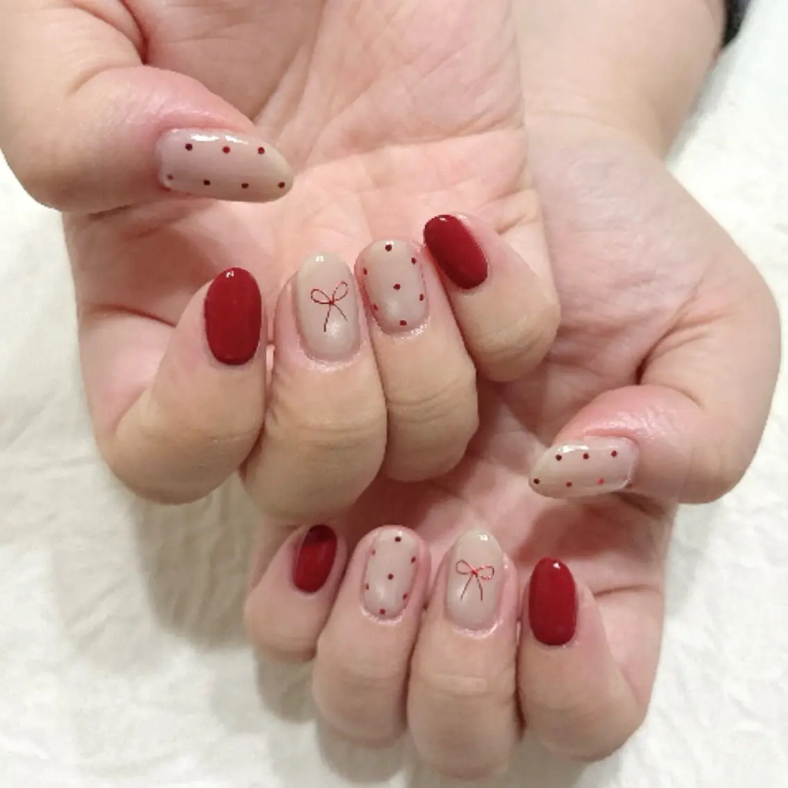 ネイル ボルドー マグネットネイル ハンドネイル peaberry nailのネイルデザイン