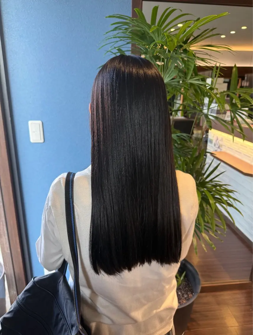 ロング カラー 黒髪 ヘアカラー 🎀Kubu🍀 Natsumu🎀のヘアスタイル