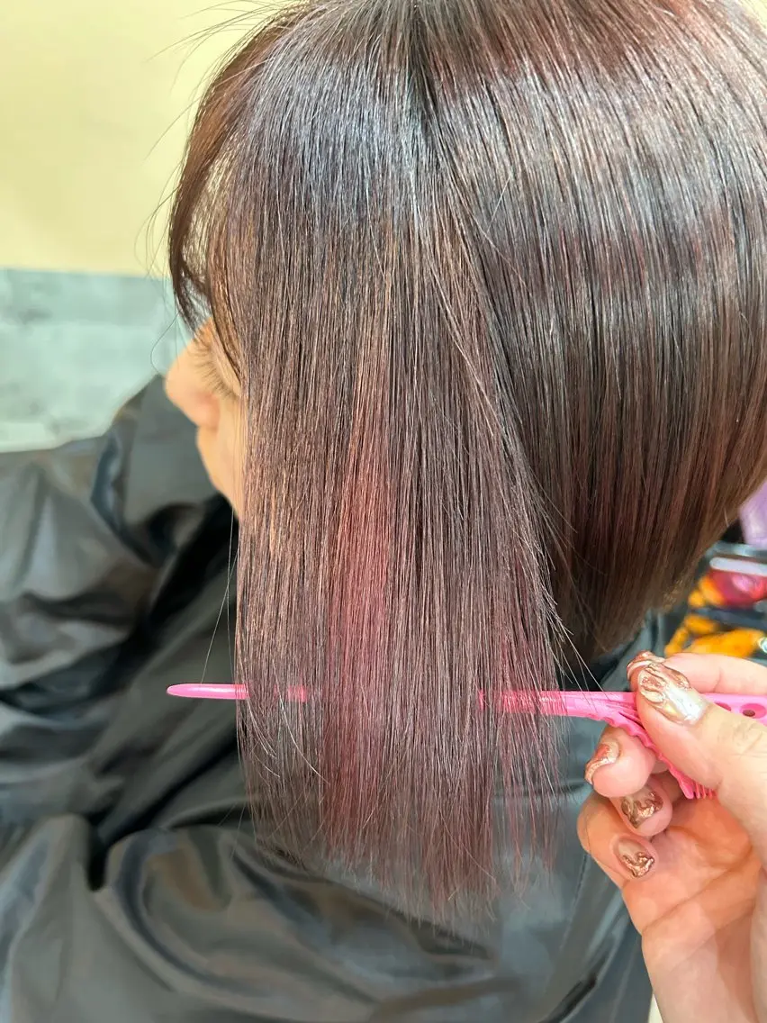 ショート カラー ピンクカラー ヘアカラー 【AXIS江別店】 rioのヘアスタイル