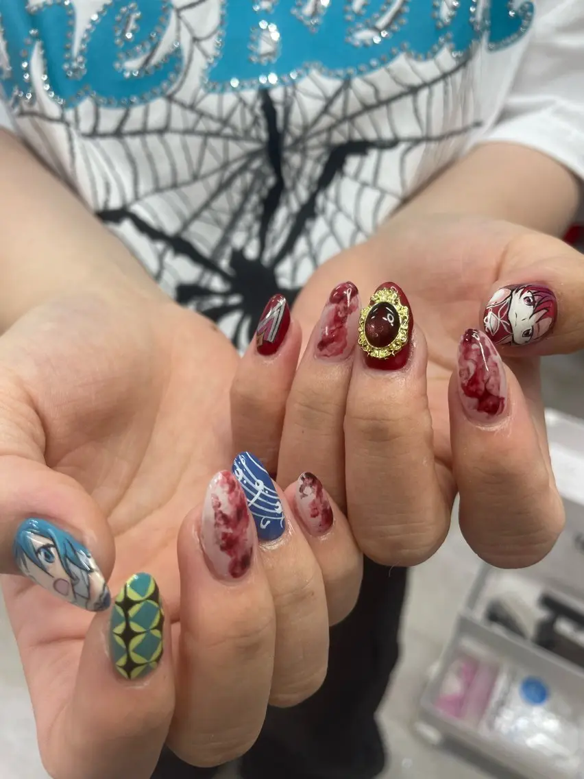 ネイル ハンドネイル ひめか🫁 推し概念・個性派のネイルデザイン
