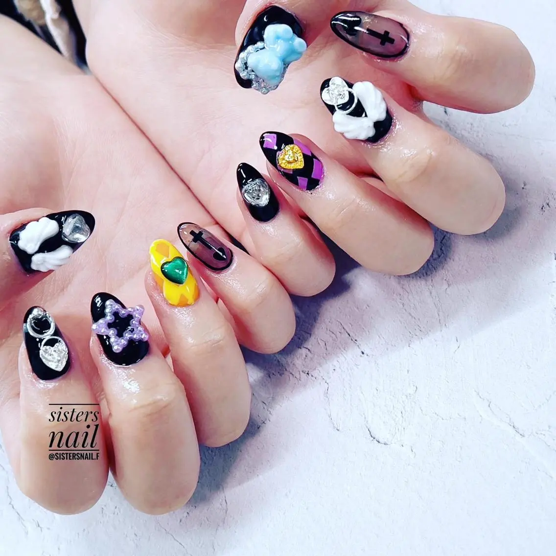 ネイル アートネイル ハート sisters nail.fのネイルデザイン