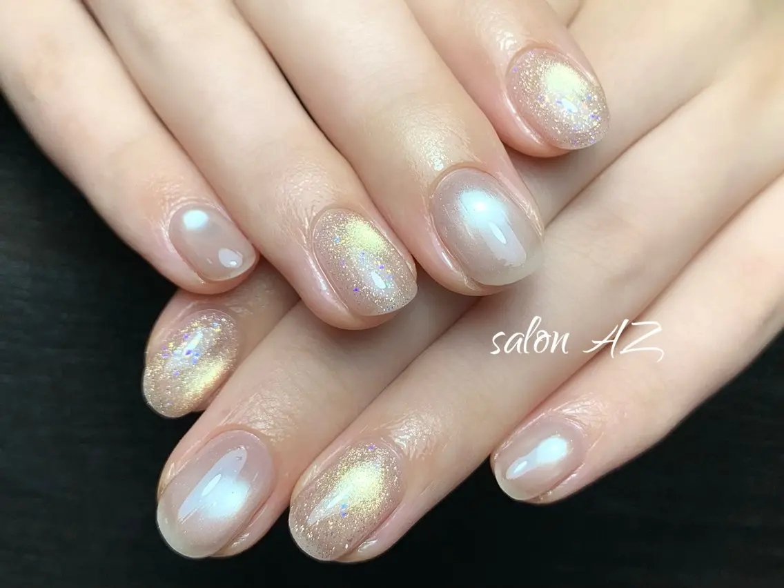 ネイル アートネイル フレンチネイル マグネットネイル ニュアンスネイル オフィスネイル ハンドネイル salon AZのネイルデザイン