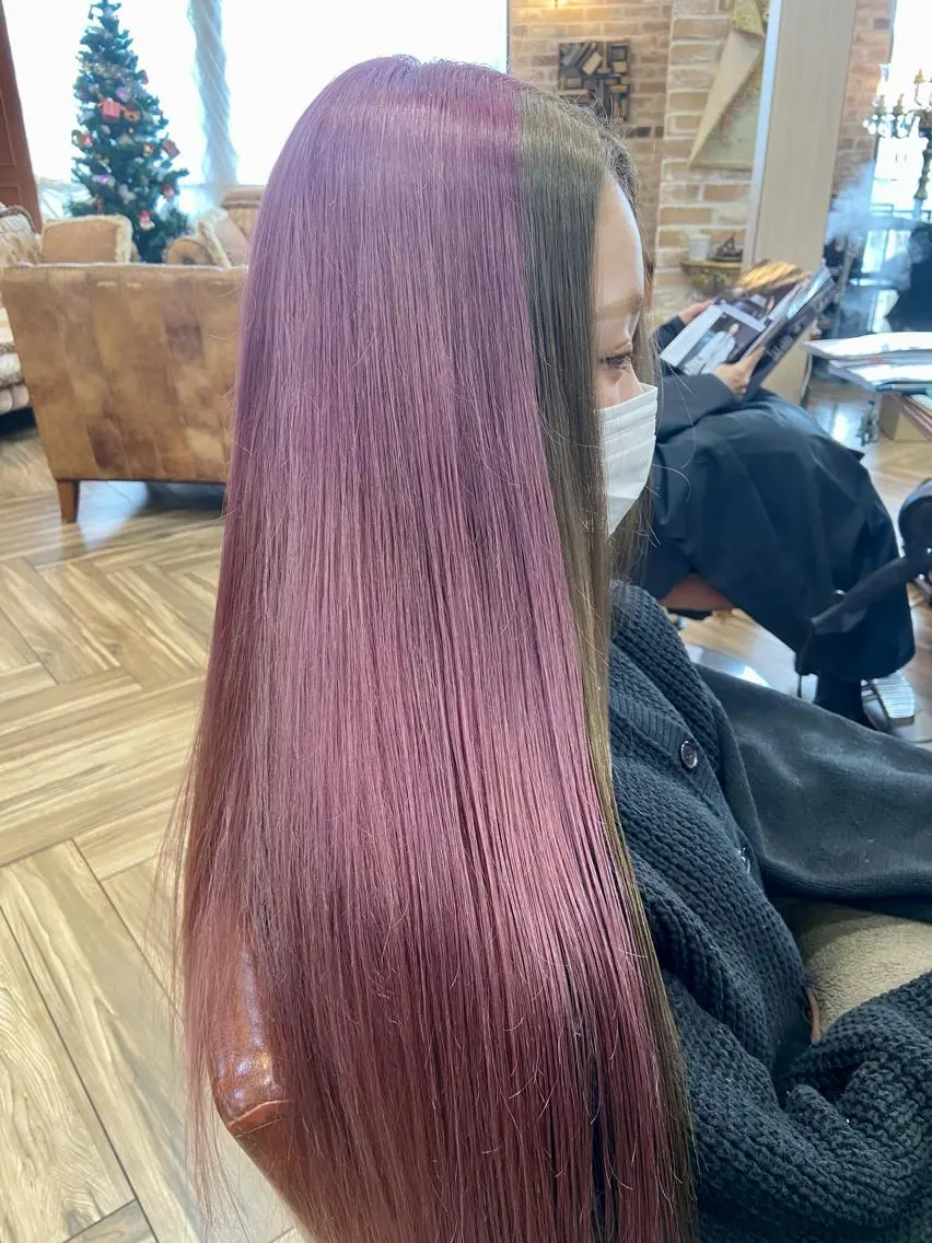 似合わせカット✂️＆ブリーチ＆外国人風カラー🍒＆最高級コラーゲントリートメント👱‍♀️👱‍♀️の写真