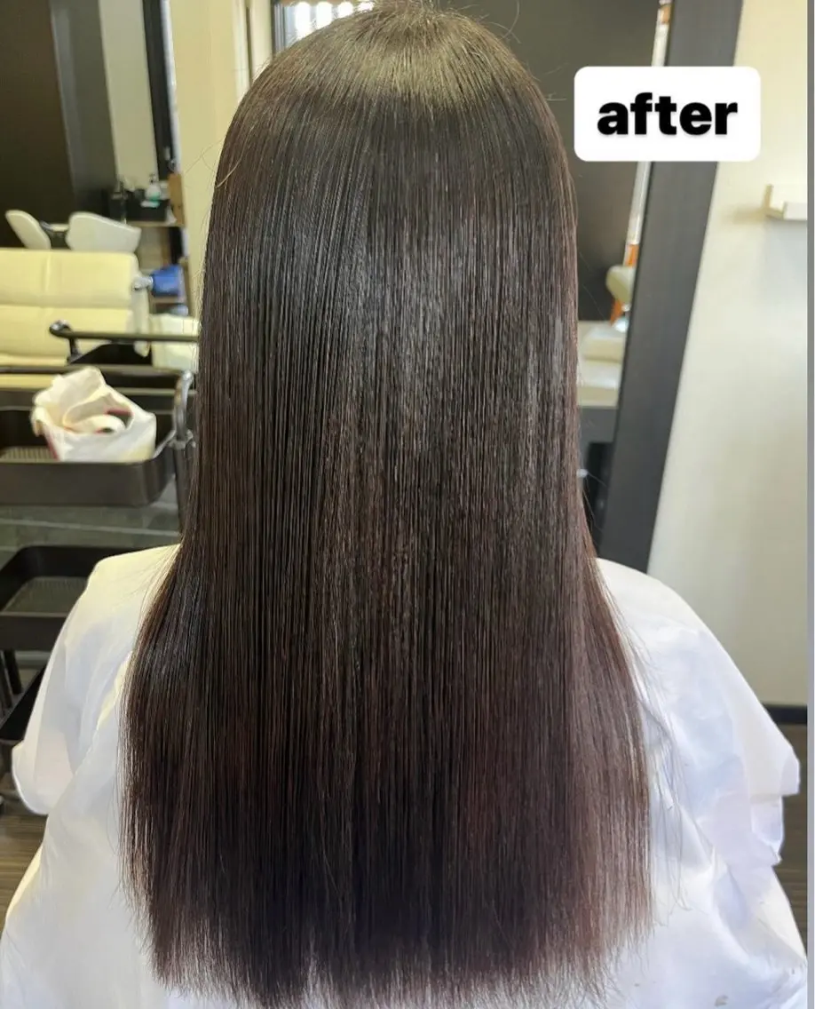 ロング 縮毛矯正 縮毛矯正 美容室 enのヘアスタイル