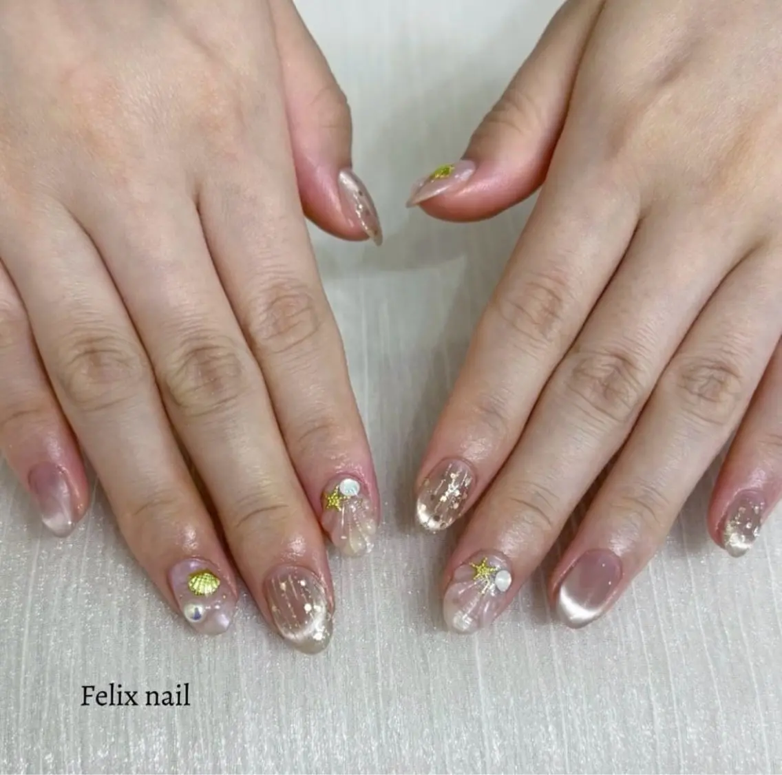 ネイル ハンドネイル Felixnail TANAKA🐰🤍のネイルデザイン