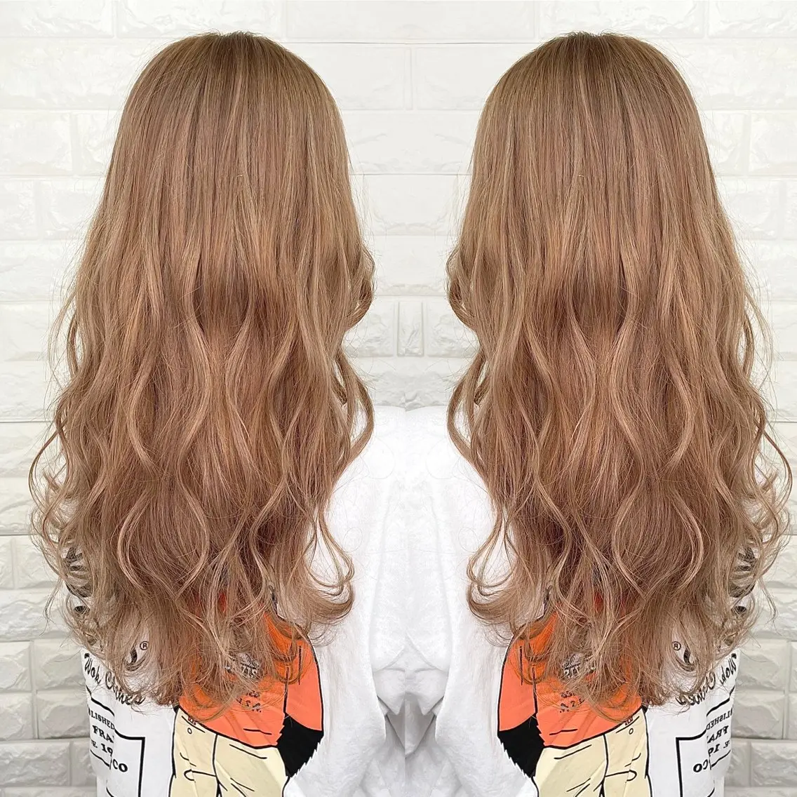 セミロング バレイヤージュ ボブ🌈ナツヤのヘアスタイル