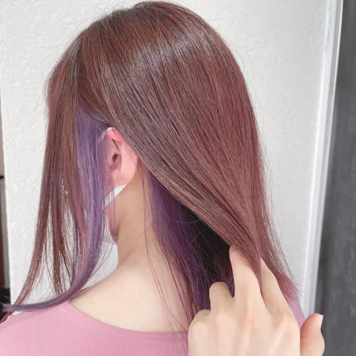 ロング カラー ラベンダーカラー 槙川 郁弥のヘアスタイル