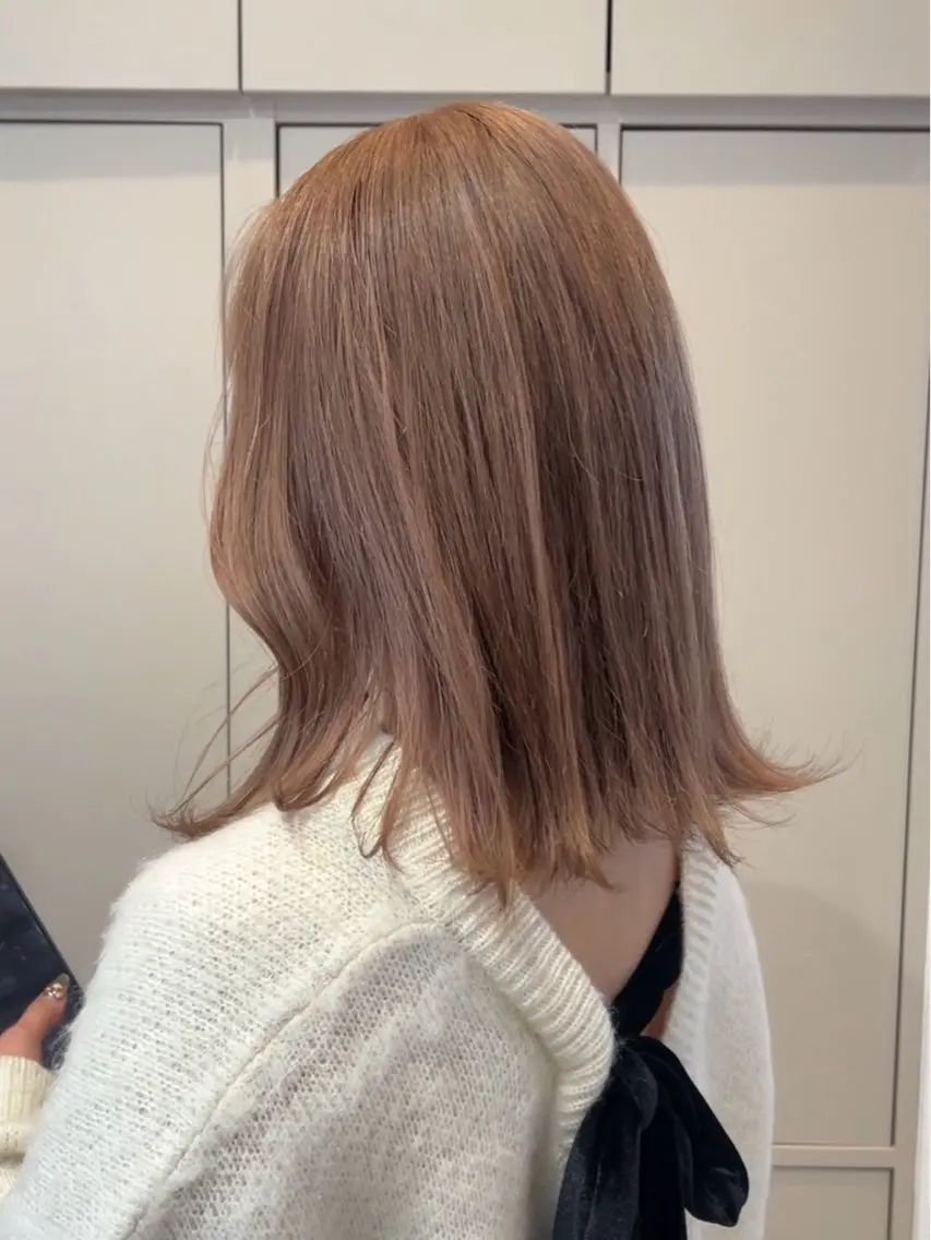 ミディアム カラー カット ヘアカラー パーマ/ハイトーン /吉田眞のヘアスタイル