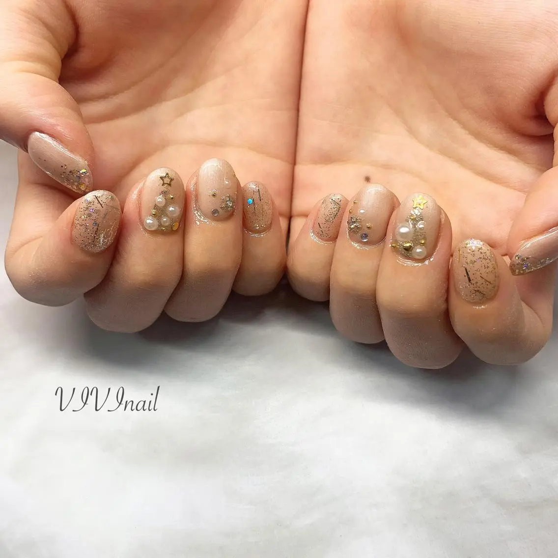 ネイル 冬ネイル クリスマス ハンドネイル vivi nailのネイルデザイン