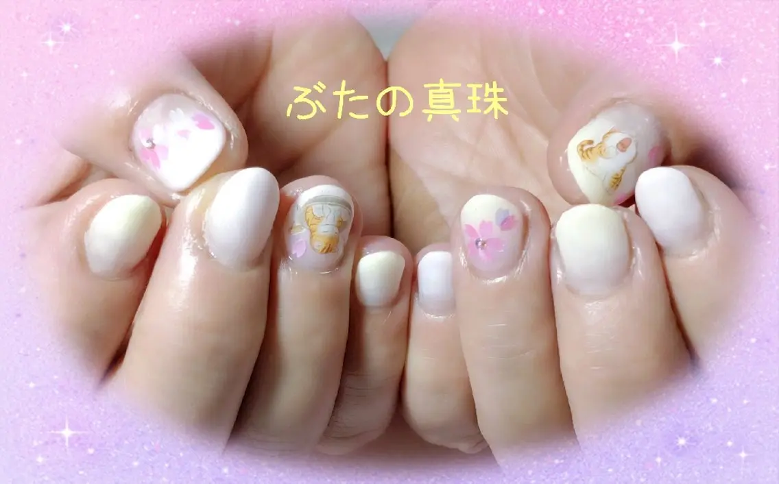 ネイル ハンドネイル 林 珠里のネイルデザイン
