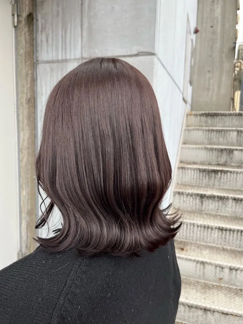 セミロング カラー 表参道/透明感カラー /暗髪/ジュキヤのヘアスタイル