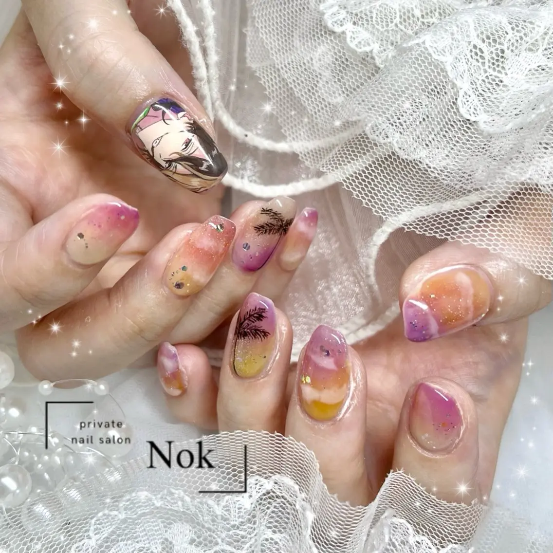ネイル ハンドネイル 池袋痛ネイル Nok. 渡辺のネイルデザイン