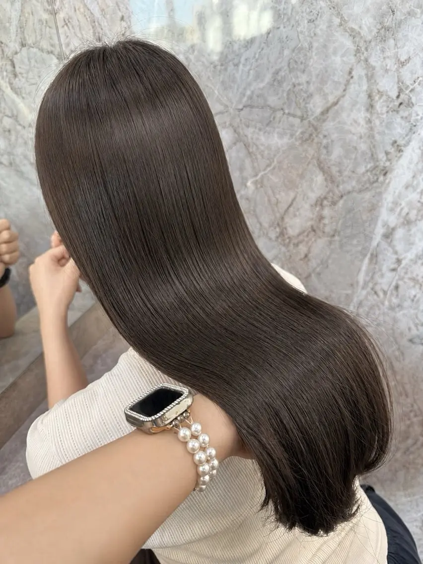セミロング カラー ヘアカラー トリートメント 💙あおい💙大宮 🪽ワンカラー🪽のヘアスタイル