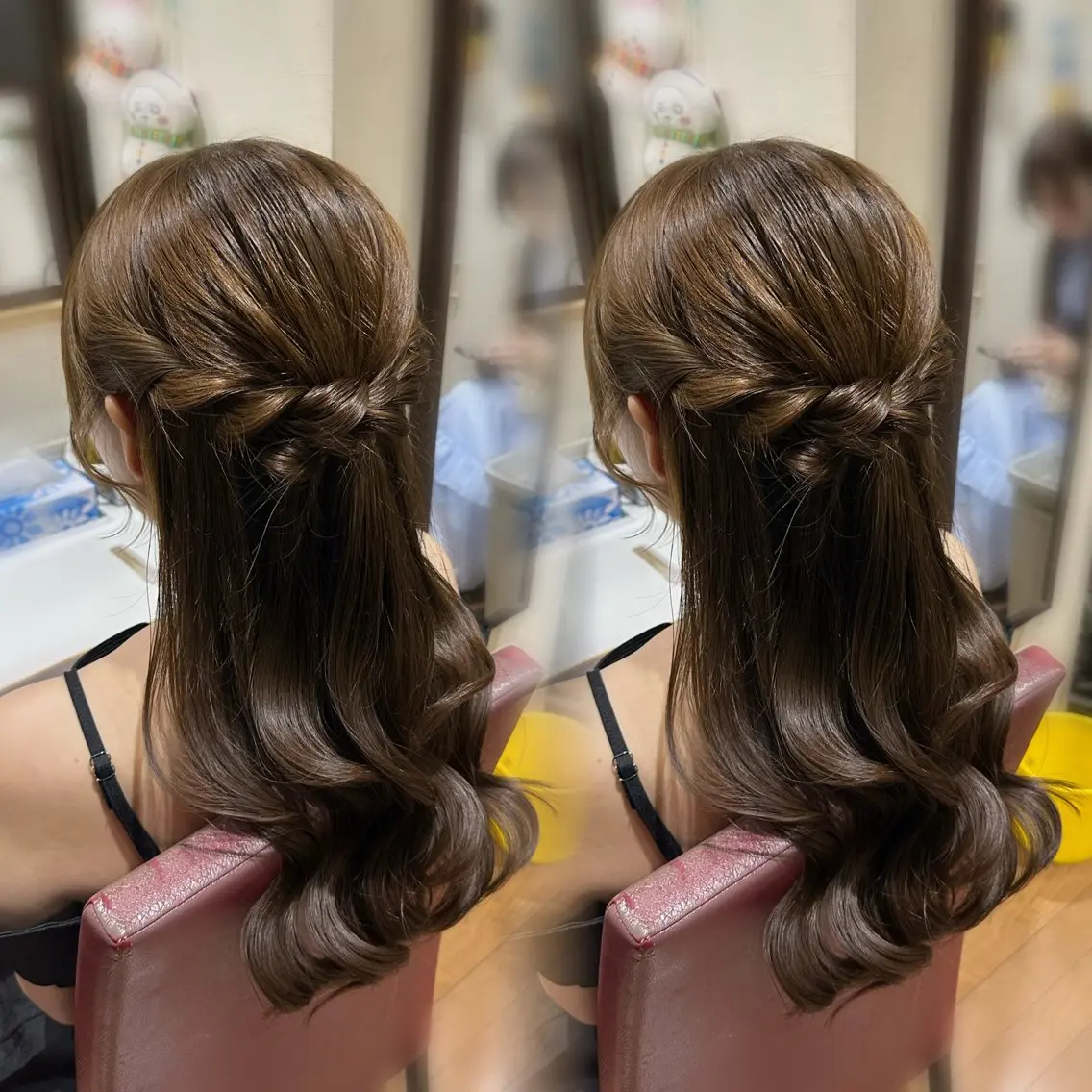 ヘアアレンジ ハーフアップ 結婚式・ブライダル ヘアセット 佐々木 玲のヘアスタイル