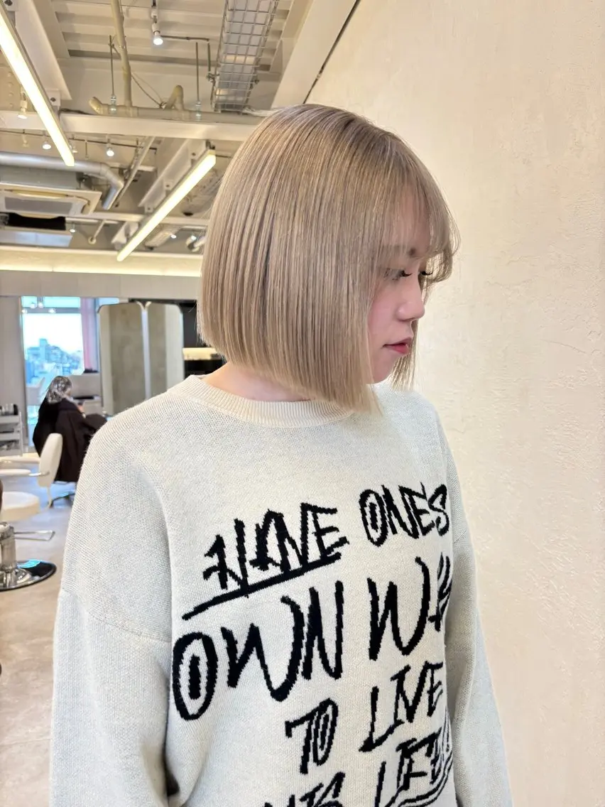 ショート カラー カット ヘアカラー トリートメント ヘアセット 怪我のため6月末 復帰予定田中瑞希🍃のヘアスタイル