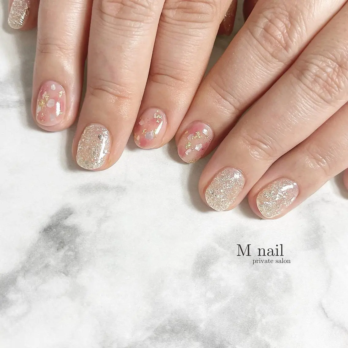 ネイル キラキラネイル ハンドネイル M nailのネイルデザイン