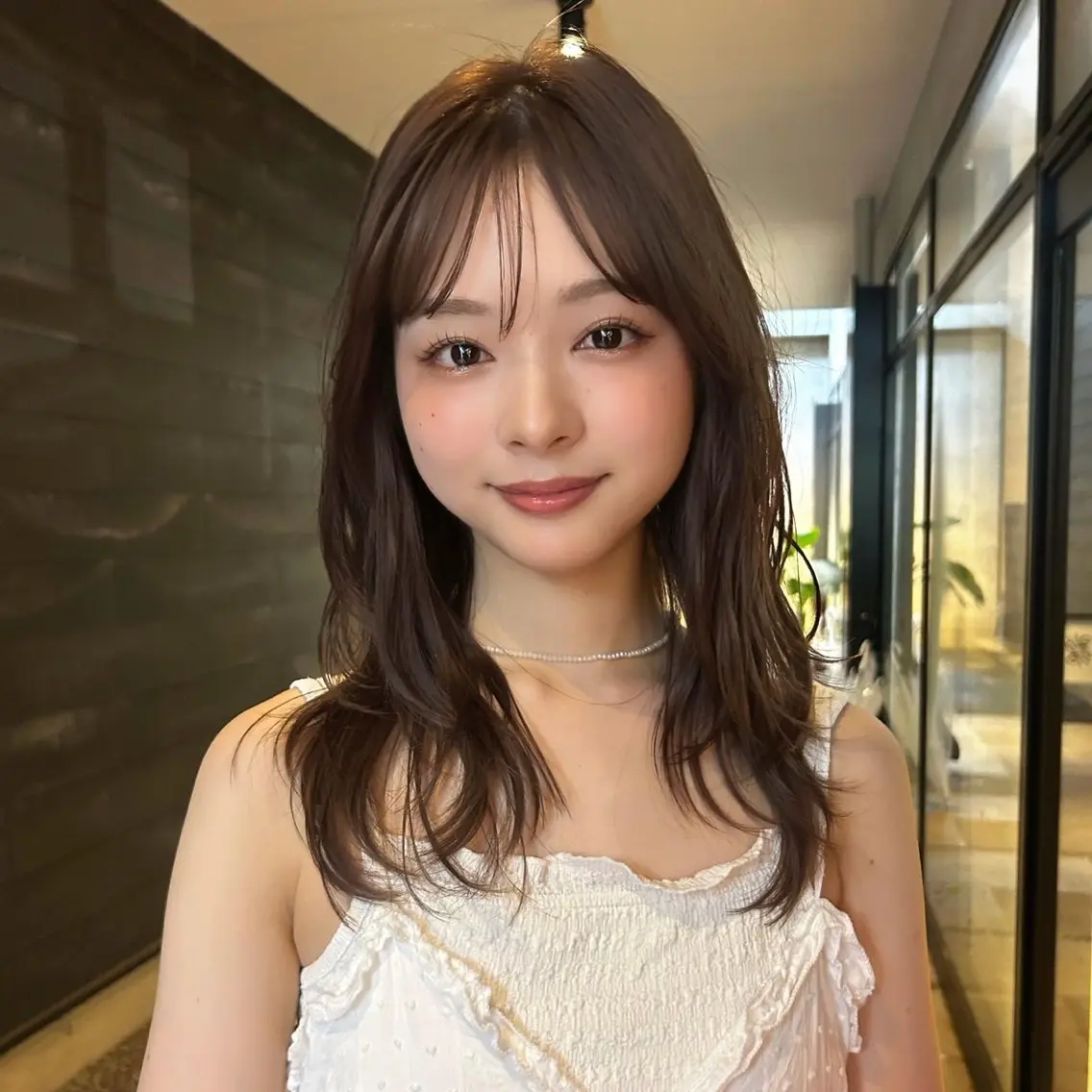 セミロング セミロングパーマ 🌸透明感/レイヤー / 栗林 彩🌸のヘアスタイル
