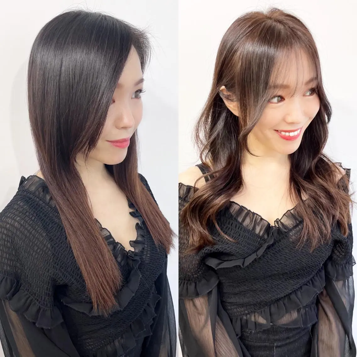 セミロング カラー パーマ ヘアアレンジ メンズ キッズ ネイル マツエク・マツパ アイブロウ メンズインナーカラー メンズ韓国風 黒髪 ブルーカラー ブルーブラック 渋谷レイヤーカット❌ 縮毛矯正専門/武田涼のヘアスタイル