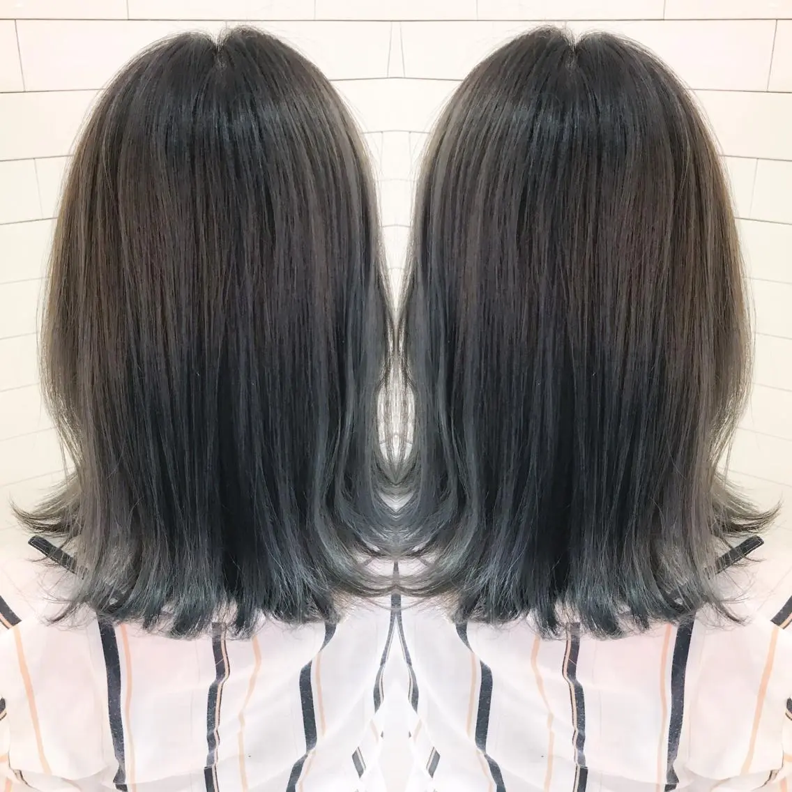 ショート カラー ブルーカラー ブルーグレー 🧡ショートの達人 🧡SHOのヘアスタイル
